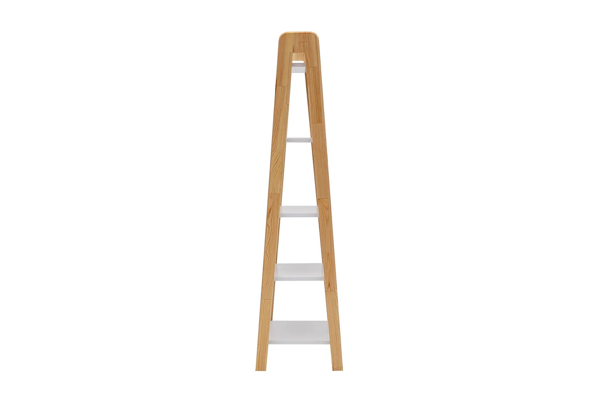 UGOS Ladder Bookcase | Oak Color | 63'' H X 26'' W X 16'' D