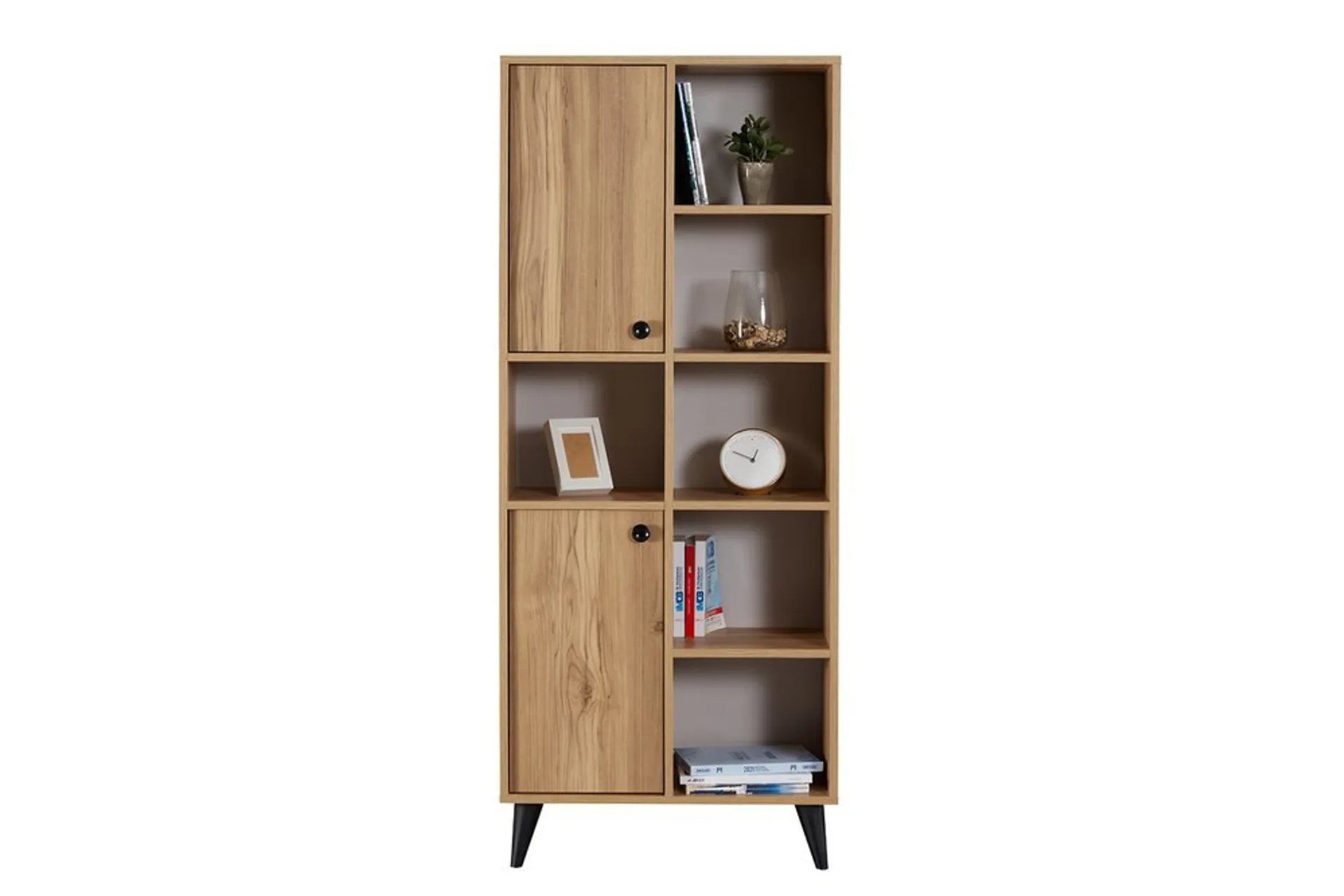 UGOS Bookcase & Storage Cabinet Walnut