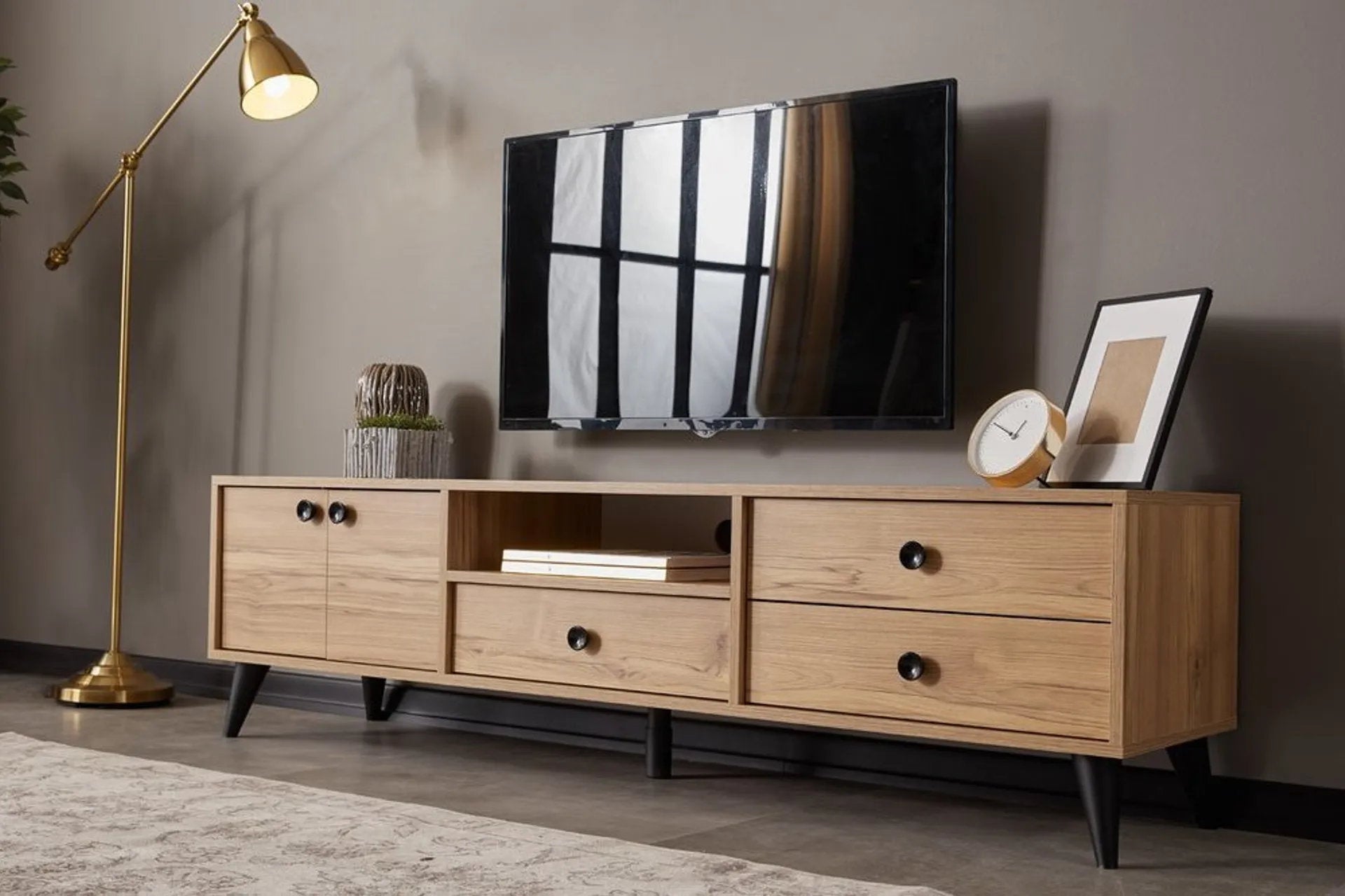 UGOS TV Stands & Entertainment Centers Black 78 inch