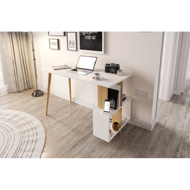 UGOS White Modern Rectangle Computer Desk