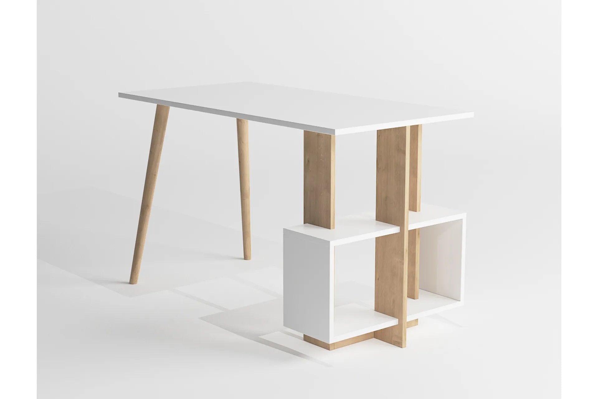 UGOS White Modern Rectangle Computer Desk