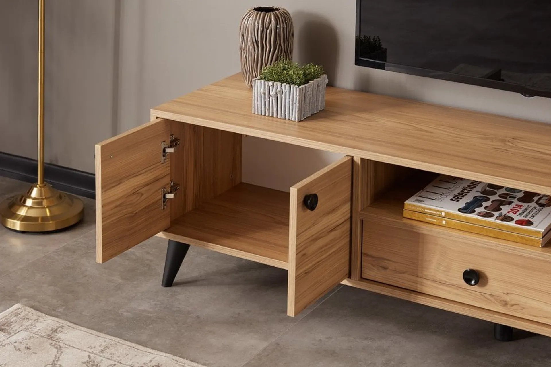 UGOS TV Stands & Entertainment Centers Black 78 inch