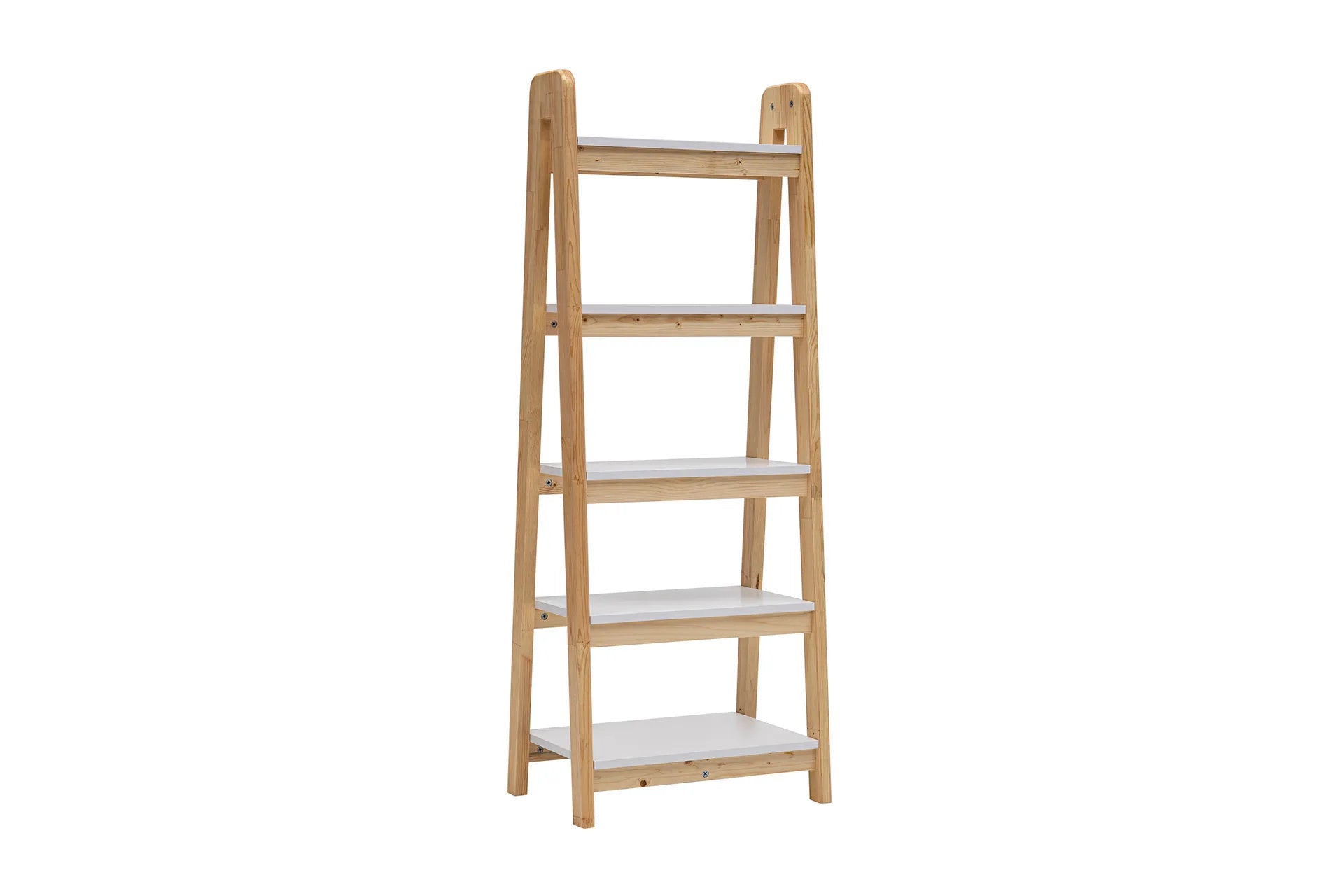 UGOS Ladder Bookcase | Oak Color | 63'' H X 26'' W X 16'' D