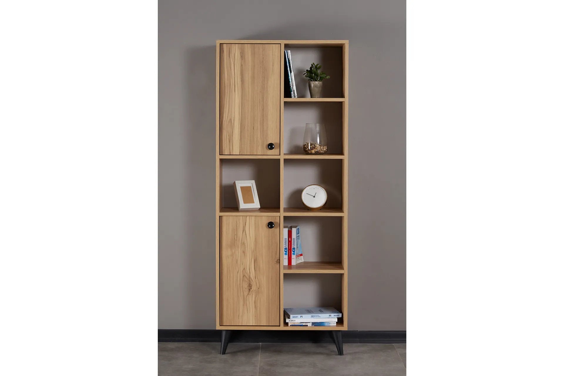 UGOS Bookcase  & Storage Cabinet Walnut